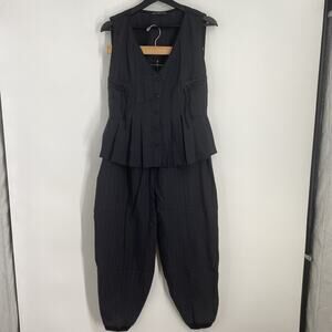 Marithe Francois Girbaud Top/Bottom Set Academia Avante Garde Goth Grunge 1024